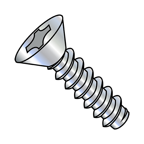 8-18X2 Phillips Flat Self Tapping Screw Type B Fully Threaded Z | Value ...