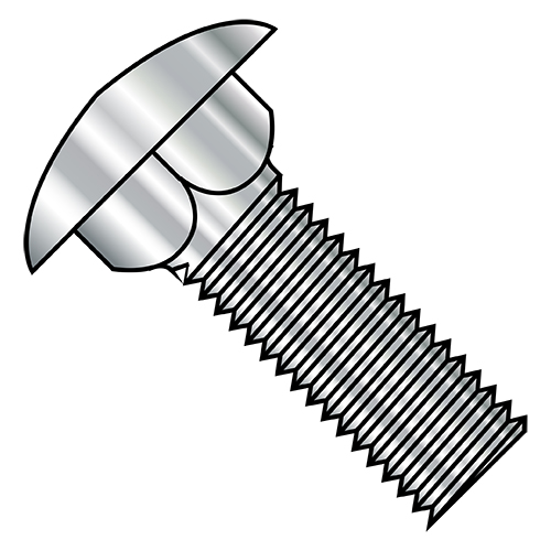 M10-1.5x35 Metric Din603 Carriage Bolt Full Thread A2 Stainless Steel